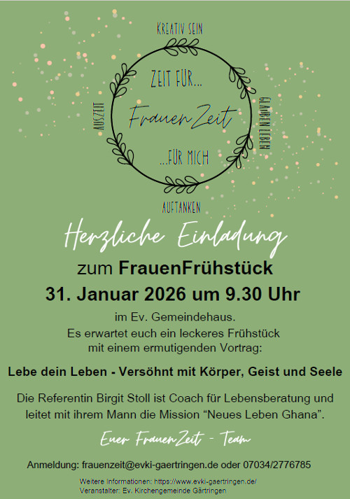 FrauenFrühstück - Lebe dein Leben - Versöhnt mit Körper,