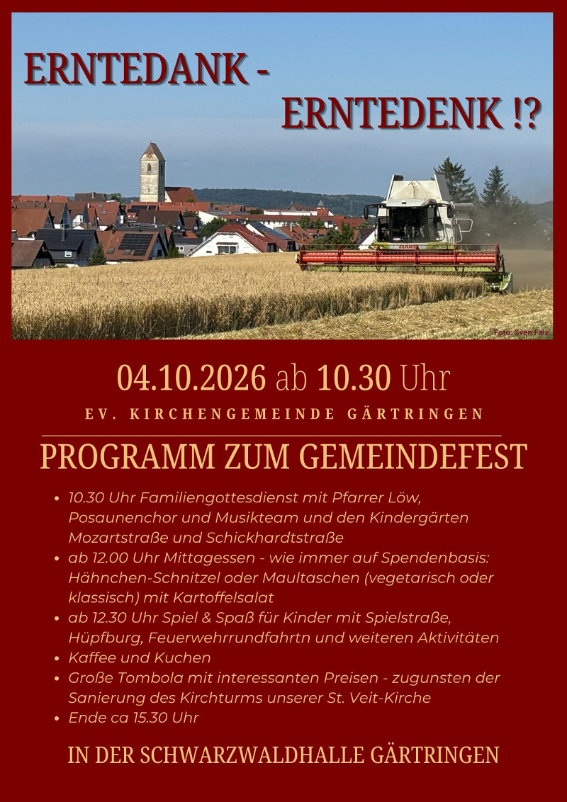 Erntedank-und Gemeindefest